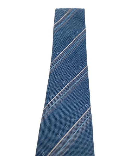 LOUIS VUITTON（ルイ ヴィトン）LOUIS VUITTON (ルイ ヴィトン) LOUIS VUITTON（ルイヴィトン）シルク混ネクタイ　クラヴァットデニムストライプ インディゴ サイズ:無しの古着・服飾アイテム