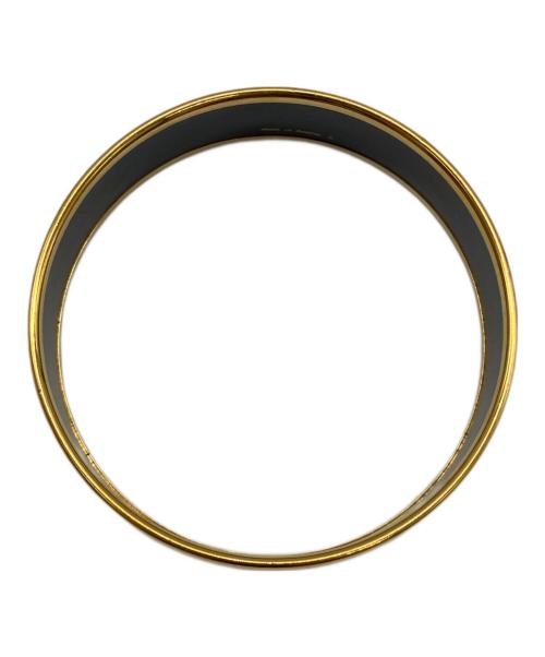 HERMES（エルメス）HERMES (エルメス) バングル ブラック×ゴールド色の古着・服飾アイテム