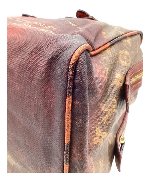 LOUIS VUITTON（ルイ ヴィトン）LOUIS VUITTON (ルイ ヴィトン) Richard Prince (リチャードプリンス) ハンドバッグ レッド×ブラウンの古着・服飾アイテム