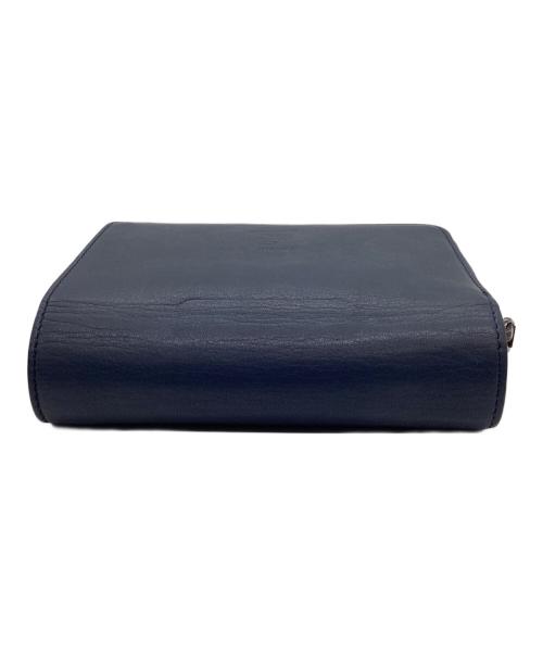 discord Yohji Yamamoto（ディスコード ヨウジヤマモト）discord Yohji Yamamoto (ディスコード ヨウジヤマモト) 2つ折り財布 ネイビーの古着・服飾アイテム