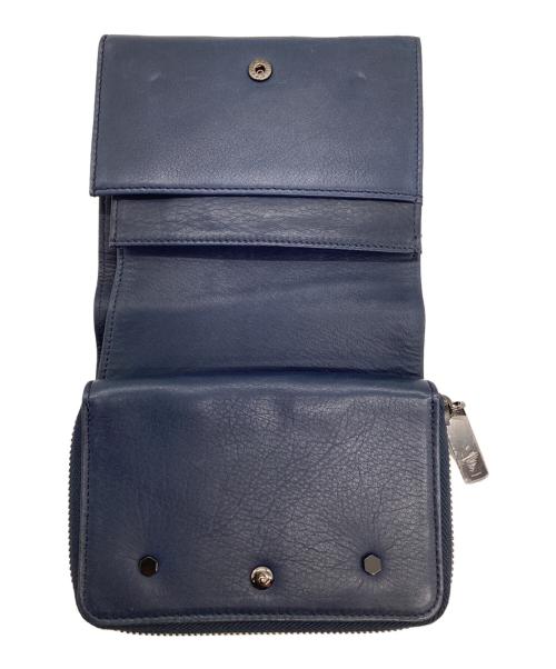 discord Yohji Yamamoto（ディスコード ヨウジヤマモト）discord Yohji Yamamoto (ディスコード ヨウジヤマモト) 2つ折り財布 ネイビーの古着・服飾アイテム