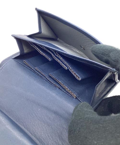 discord Yohji Yamamoto（ディスコード ヨウジヤマモト）discord Yohji Yamamoto (ディスコード ヨウジヤマモト) 2つ折り財布 ネイビーの古着・服飾アイテム