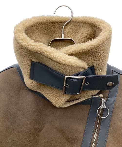 juemi（ジュエミ）juemi (ジュエミ) ショート丈フェイクムートンライダース ブラウン サイズ:SIZE　FREEの古着・服飾アイテム