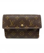 LOUIS VUITTONルイ ヴィトン）の古着「3つ折り財布　モノグラム　ポルトトレゾール エテュイパピエ」｜ブラウン