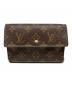 LOUIS VUITTON（ルイ ヴィトン）の古着「3つ折り財布　モノグラム　ポルトトレゾール エテュイパピエ」｜ブラウン