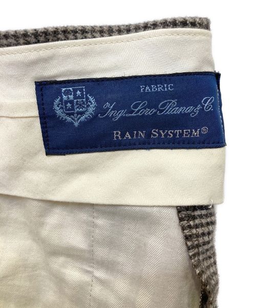 Brilla per il gusto（ブリッラ ペル イルグースト）Brilla per il gusto (ブリッラ ペル イルグースト) BEAMS (ビームス) ハウンドトゥース1プリーツスラックス ブラウン サイズ:52の古着・服飾アイテム