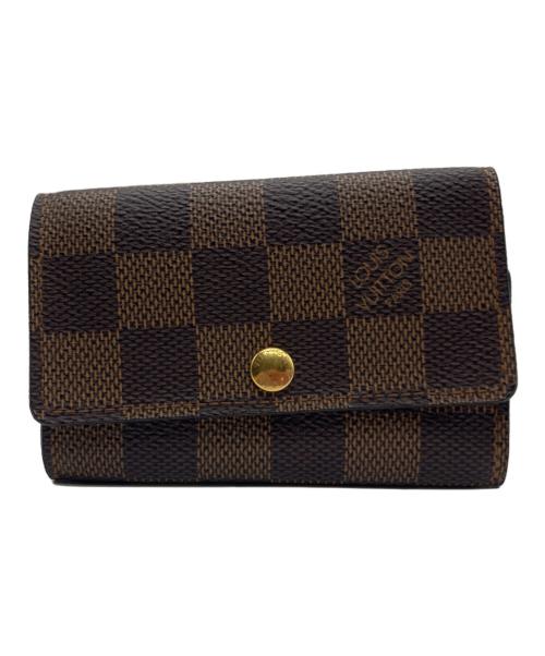 LOUIS VUITTON（ルイ ヴィトン）LOUIS VUITTON (ルイ ヴィトン) LOUIS VUITTON（ルイヴィトン）6連キーケース　ダミエ　ミュルティクレ6 ブラウンの古着・服飾アイテム