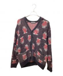 AUBERGE（オーベルジュ）の古着「総柄アルパカ混ニット」｜ブラック×レッド