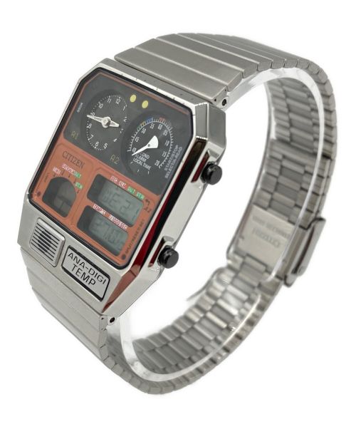 CITIZEN（シチズン）CITIZEN (シチズン) アナデジテンプ JG2130-61E オレンジ×ブラックの古着・服飾アイテム