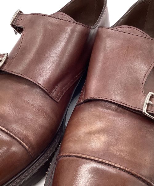 JOHN LOBB（ジョンロブ）JOHN LOBB (ジョンロブ) ダブルモンクストラップシューズ ブラウン サイズ:26.5の古着・服飾アイテム