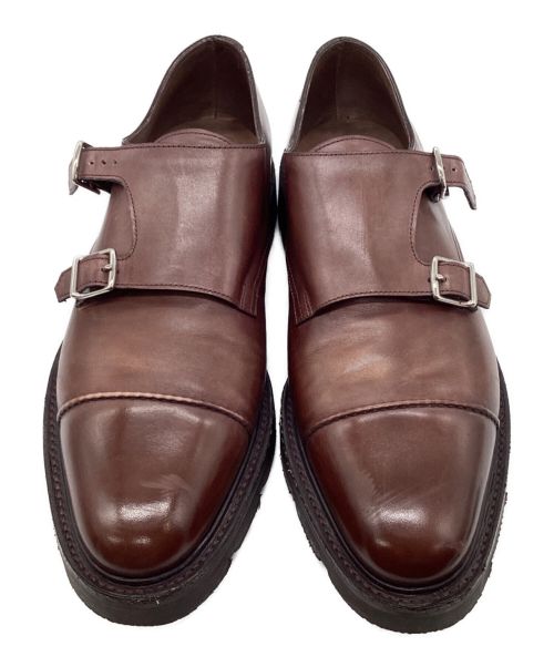 JOHN LOBB（ジョンロブ）JOHN LOBB (ジョンロブ) ダブルモンクストラップシューズ ブラウン サイズ:26.5の古着・服飾アイテム