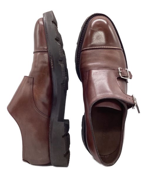 JOHN LOBB（ジョンロブ）JOHN LOBB (ジョンロブ) ダブルモンクストラップシューズ ブラウン サイズ:26.5の古着・服飾アイテム