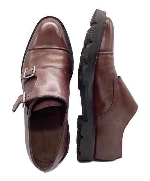 JOHN LOBB（ジョンロブ）JOHN LOBB (ジョンロブ) ダブルモンクストラップシューズ ブラウン サイズ:26.5の古着・服飾アイテム