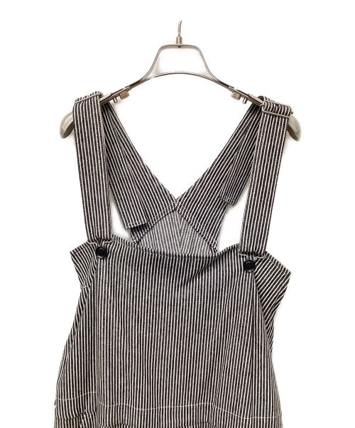 Y's（ワイズ）Y's (ワイズ) GABARDINE OVERALLS ブラック×ホワイト サイズ:2の古着・服飾アイテム