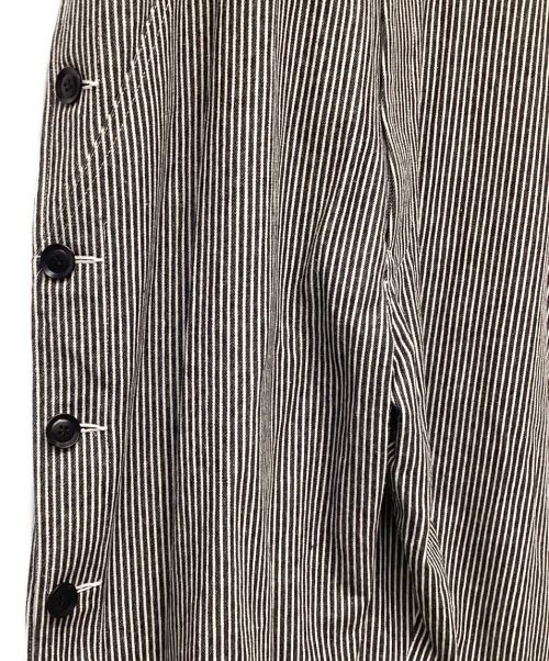 Y's（ワイズ）Y's (ワイズ) GABARDINE OVERALLS ブラック×ホワイト サイズ:2の古着・服飾アイテム