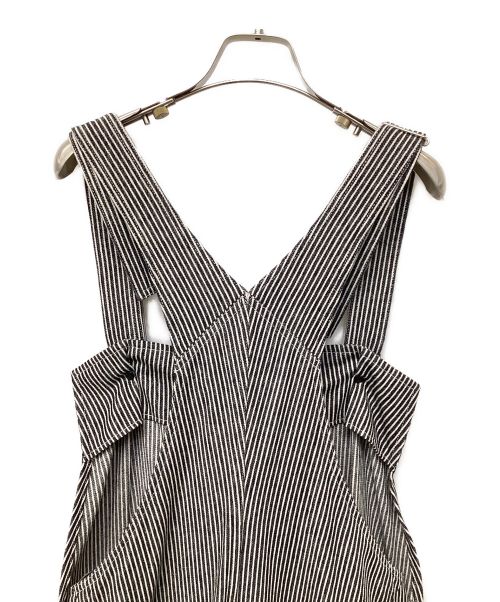 Y's（ワイズ）Y's (ワイズ) GABARDINE OVERALLS ブラック×ホワイト サイズ:2の古着・服飾アイテム