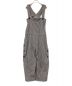 Y's（ワイズ）の古着「GABARDINE OVERALLS」｜ブラック×ホワイト