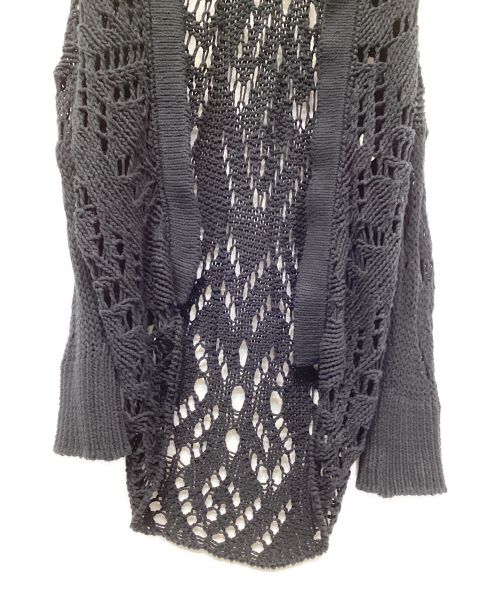 Y's（ワイズ）Y's (ワイズ) クロシェニットカーディガン ブラック サイズ:2の古着・服飾アイテム