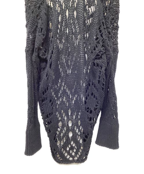 Y's（ワイズ）Y's (ワイズ) クロシェニットカーディガン ブラック サイズ:2の古着・服飾アイテム