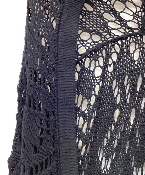 Y's（ワイズ）Y's (ワイズ) クロシェニットカーディガン ブラック サイズ:2の古着・服飾アイテム