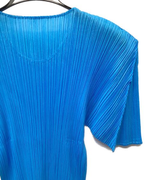 PLEATS PLEASE（プリーツプリーズ）PLEATS PLEASE (プリーツプリーズ) プリーツブラウス ブルー サイズ:3の古着・服飾アイテム