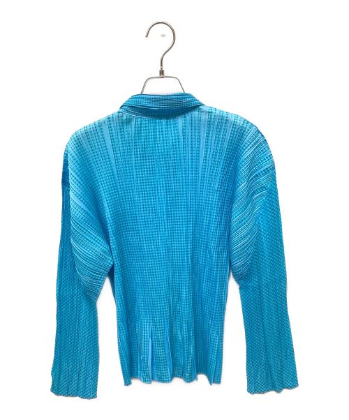 PLEATS PLEASE（プリーツプリーズ）PLEATS PLEASE (プリーツプリーズ) プリーツシャツ ブルー サイズ:3の古着・服飾アイテム