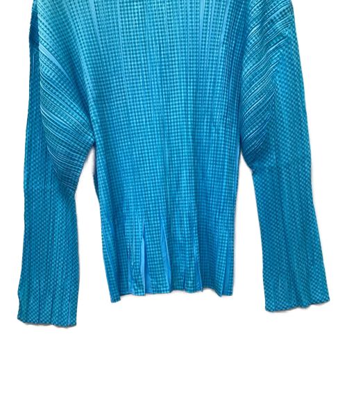 PLEATS PLEASE（プリーツプリーズ）PLEATS PLEASE (プリーツプリーズ) プリーツシャツ ブルー サイズ:3の古着・服飾アイテム