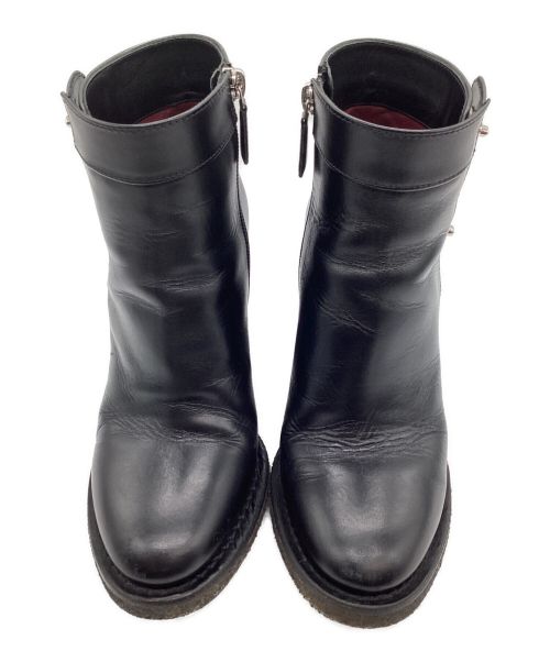 CHANEL（シャネル）CHANEL (シャネル) レザー ターンロック ダブルココ ショートブーツ ブラック サイズ:37の古着・服飾アイテム