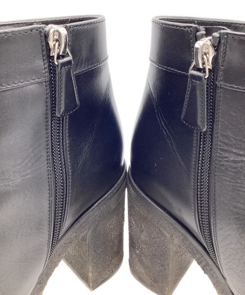 CHANEL（シャネル）CHANEL (シャネル) レザー ターンロック ダブルココ ショートブーツ ブラック サイズ:37の古着・服飾アイテム