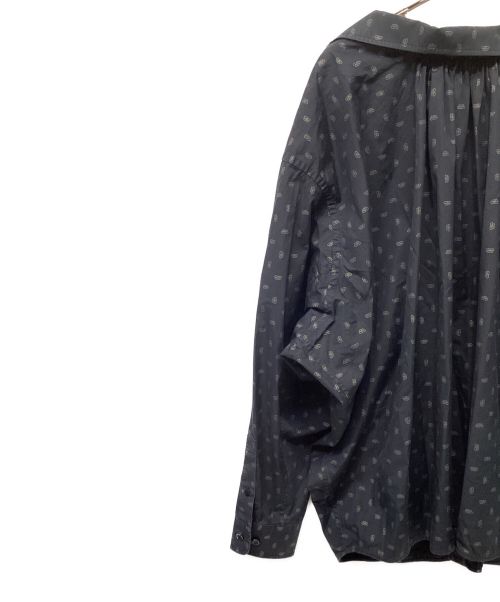 BALENCIAGA（バレンシアガ）BALENCIAGA (バレンシアガ) BBロゴオープンバックシャツ ブラック×ゴールド サイズ:34の古着・服飾アイテム