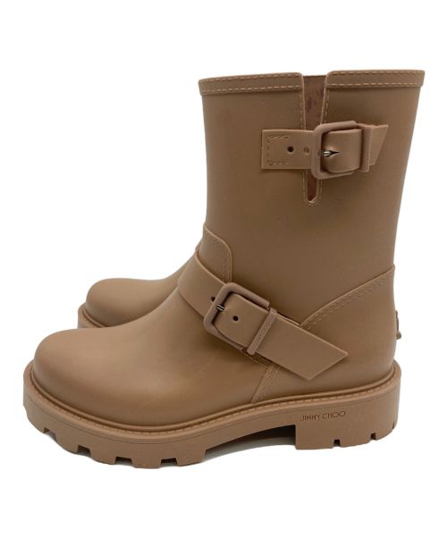 JIMMY CHOO（ジミーチュウ）JIMMY CHOO (ジミーチュウ) レインブーツ ベージュ サイズ:37の古着・服飾アイテム