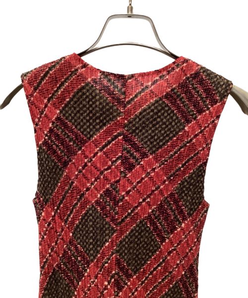 PLEATS PLEASE（プリーツプリーズ）PLEATS PLEASE (プリーツプリーズ) セットアップワンピース レッド サイズ:Lの古着・服飾アイテム