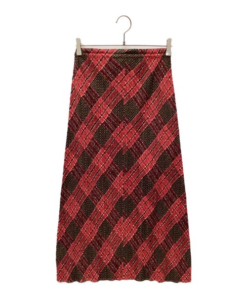 PLEATS PLEASE（プリーツプリーズ）PLEATS PLEASE (プリーツプリーズ) セットアップワンピース レッド サイズ:Lの古着・服飾アイテム