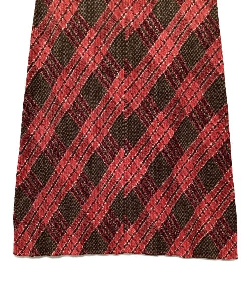 PLEATS PLEASE（プリーツプリーズ）PLEATS PLEASE (プリーツプリーズ) セットアップワンピース レッド サイズ:Lの古着・服飾アイテム