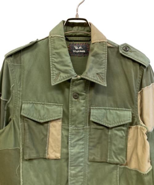 Ron Herman（ロンハーマン）Ron Herman (ロンハーマン) パッチワークM-65ジャケット カーキ×ベージュ サイズ:Mの古着・服飾アイテム