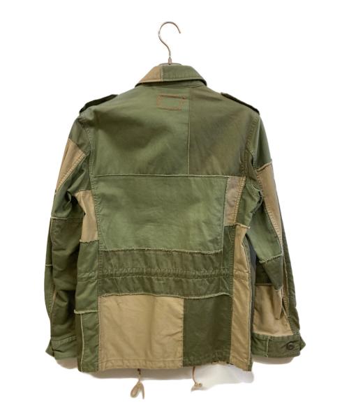 Ron Herman（ロンハーマン）Ron Herman (ロンハーマン) パッチワークM-65ジャケット カーキ×ベージュ サイズ:Mの古着・服飾アイテム