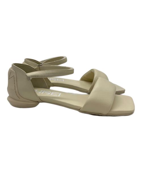 SHISEIDO（シセイドウ）SHISEIDO (シセイドウ) ストラップフラットサンダル ベージュ サイズ:23cmの古着・服飾アイテム