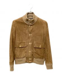EDIFICE（エディフィス）の古着「ヴァルスター型スウェードブルゾン」｜ブラウン
