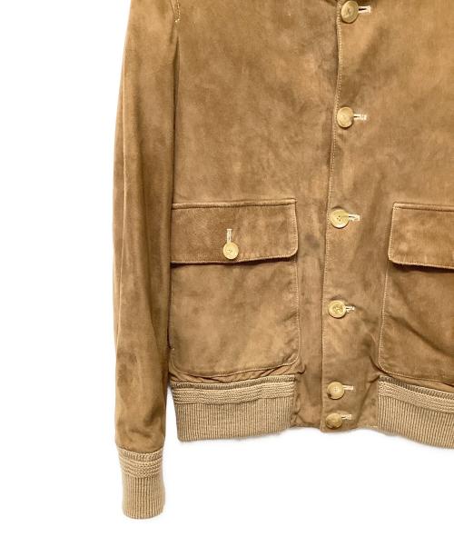 EDIFICE（エディフィス）EDIFICE (エディフィス) ヴァルスター型スウェードブルゾン ブラウン サイズ:44の古着・服飾アイテム