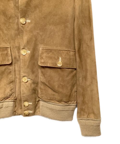 EDIFICE（エディフィス）EDIFICE (エディフィス) ヴァルスター型スウェードブルゾン ブラウン サイズ:44の古着・服飾アイテム