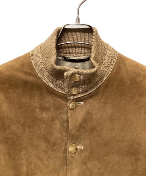 EDIFICE（エディフィス）EDIFICE (エディフィス) ヴァルスター型スウェードブルゾン ブラウン サイズ:44の古着・服飾アイテム