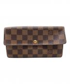 LOUIS VUITTONルイ ヴィトン）の古着「長財布　ダミエ」｜ブラウン