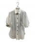 ENFOLD（エンフォルド）の古着「スビンタイプライター Petal Sleeve combi SHIRT」｜ホワイト