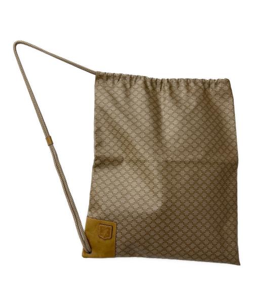 CELINE（セリーヌ）CELINE (セリーヌ) ナップサック型ワンショルダーバッグ ブラウンの古着・服飾アイテム