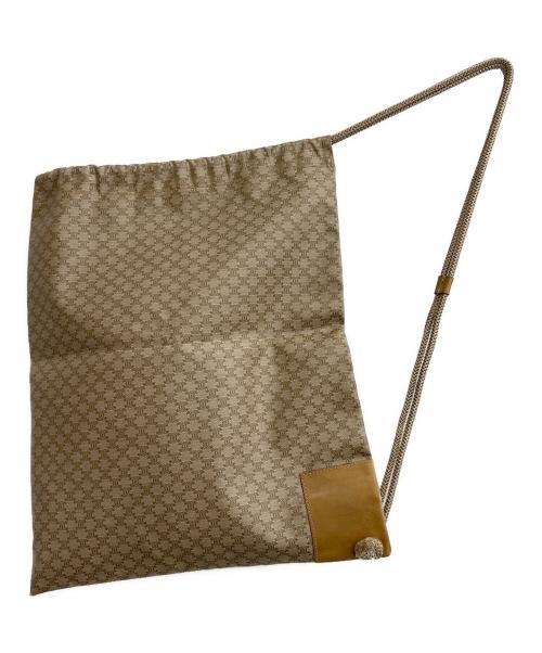CELINE（セリーヌ）CELINE (セリーヌ) ナップサック型ワンショルダーバッグ ブラウンの古着・服飾アイテム