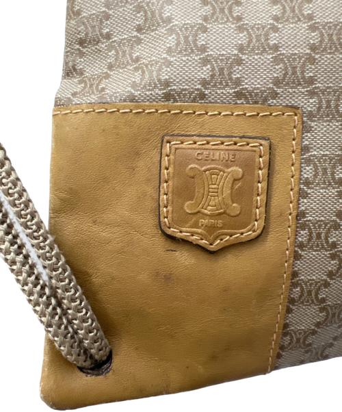 CELINE（セリーヌ）CELINE (セリーヌ) ナップサック型ワンショルダーバッグ ブラウンの古着・服飾アイテム
