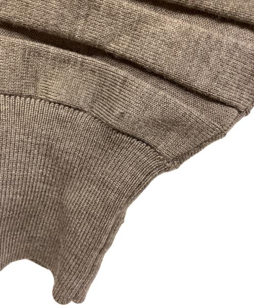 HYKE（ハイク）HYKE (ハイク) ワイドリブ ロングスリーブ ニット ブラウン サイズ:Sの古着・服飾アイテム