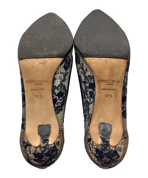 JIMMY CHOO（ジミーチュウ）JIMMY CHOO (ジミーチュウ) レースパンプス ネイビー サイズ: 23.5cmの古着・服飾アイテム