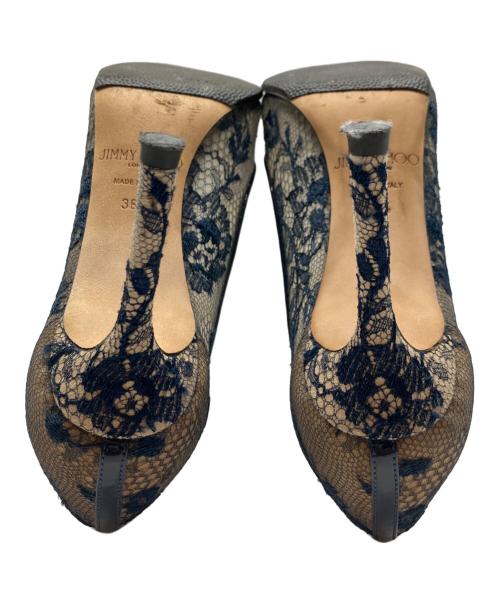 JIMMY CHOO（ジミーチュウ）JIMMY CHOO (ジミーチュウ) レースパンプス ネイビー サイズ: 23.5cmの古着・服飾アイテム