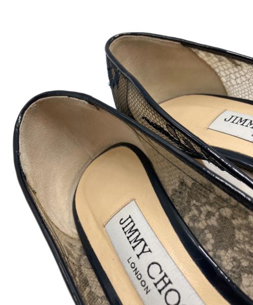 JIMMY CHOO（ジミーチュウ）JIMMY CHOO (ジミーチュウ) レースパンプス ネイビー サイズ: 23.5cmの古着・服飾アイテム